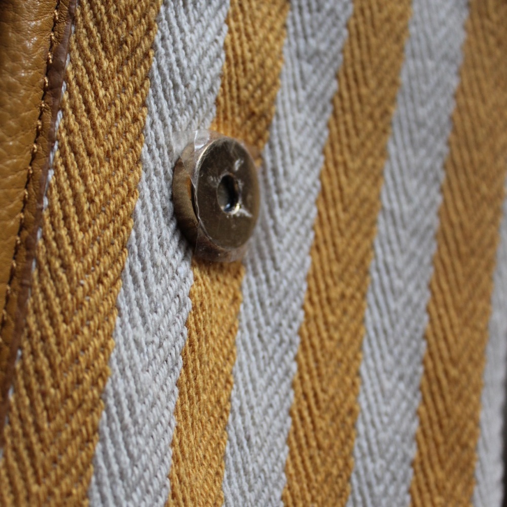 NWOT Charlotte Ronson Yellow Striped Rope Purse - Picture 6 of 8